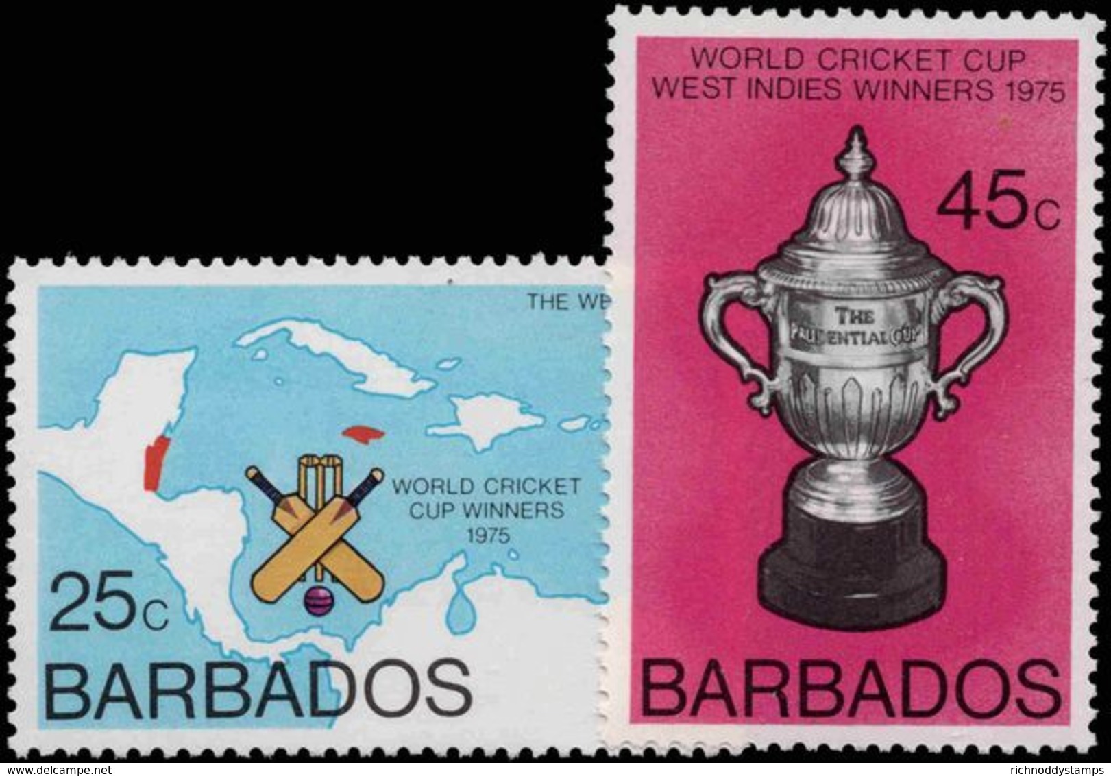 Barbados 1976 Cricket World Cup Unmounted Mint. - Barbados (1966-...)