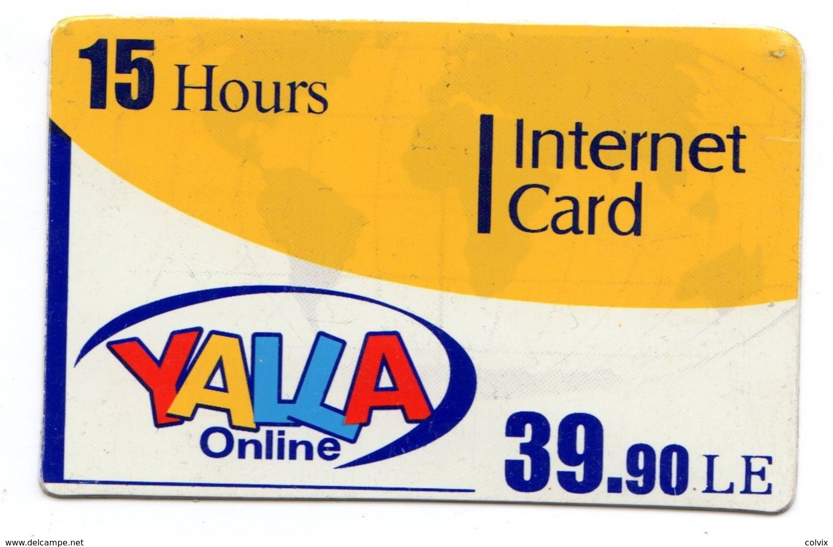 EGYPTE YALLA ONLINE INTERNET CARD 39,90 L.E. - Egypte