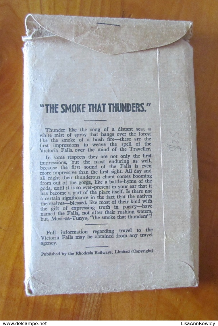 VICTORIA FALLS=GREATEST RIVER WONDER IN THE WORLD=12 VIEWS=POSTCARD SET="THE SMOKE THAT THUNDERS"=STUNNING SET=WATERFALL - Zimbabwe