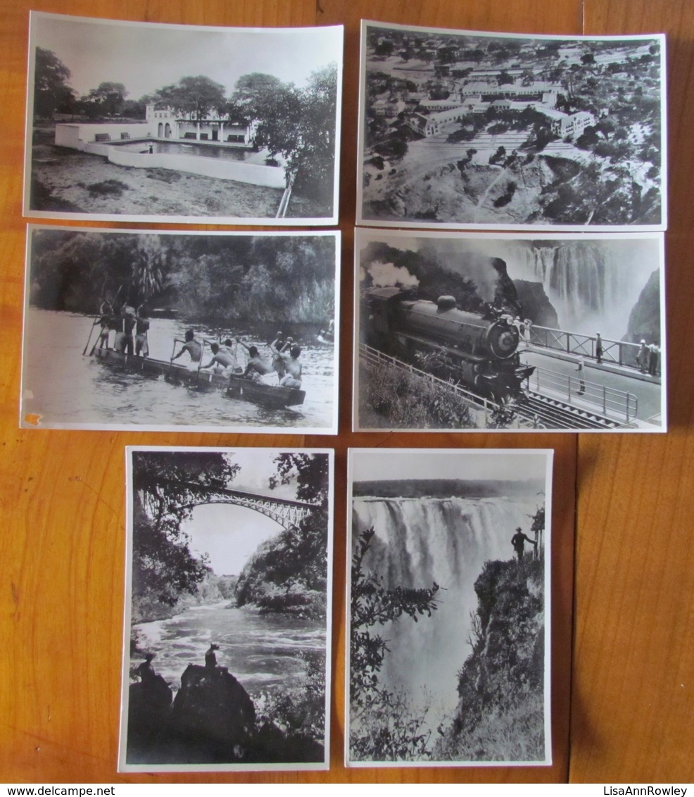 VICTORIA FALLS=GREATEST RIVER WONDER IN THE WORLD=12 VIEWS=POSTCARD SET="THE SMOKE THAT THUNDERS"=STUNNING SET=WATERFALL