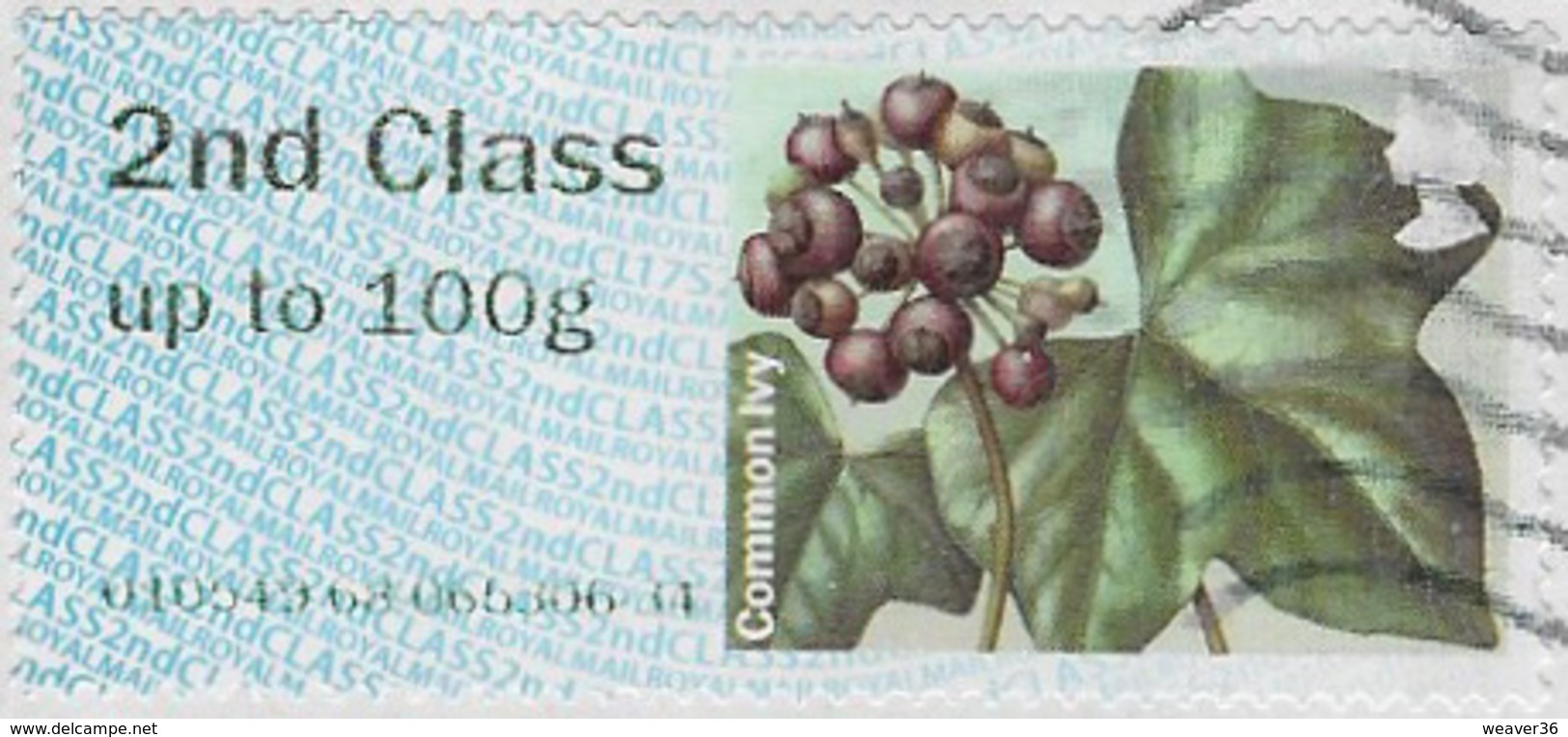 GB 2014 Winter Greenery 2nd Type 1 Used Code 010549 [32/161/32D] - Post & Go Stamps