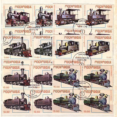 MOZAMBIQUE  1979  TRAINS - Locomotive   6v.- Used (O) X 4 - Mozambique