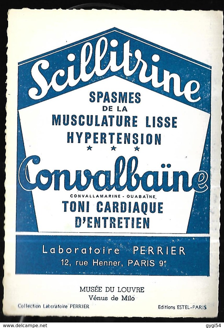 SCILLITRINE -CONVALBAINE Laboratoire PERRIER,12 Rue HENNER ,Paris 9e - Pharmacie