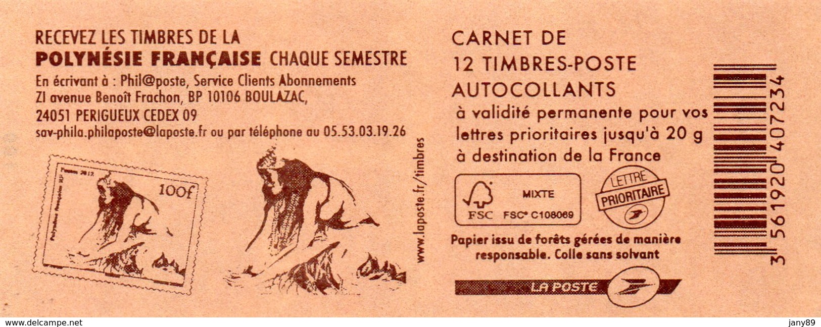 CARNET (POLYNESIE FRANCAISE)2 CARRE NOIR +N 100 - Autres & Non Classés