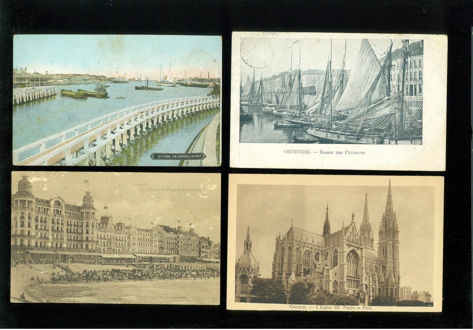 Beau lot de 60 cartes postales de Belgique  Ostende  Mooi lot van 60 postkaarten van Oostende - 60 scans