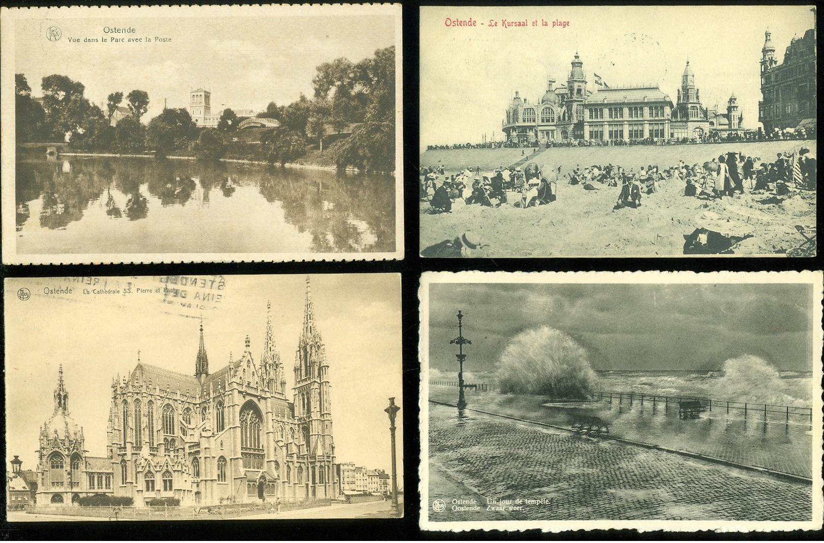 Beau lot de 60 cartes postales de Belgique  Ostende  Mooi lot van 60 postkaarten van Oostende - 60 scans