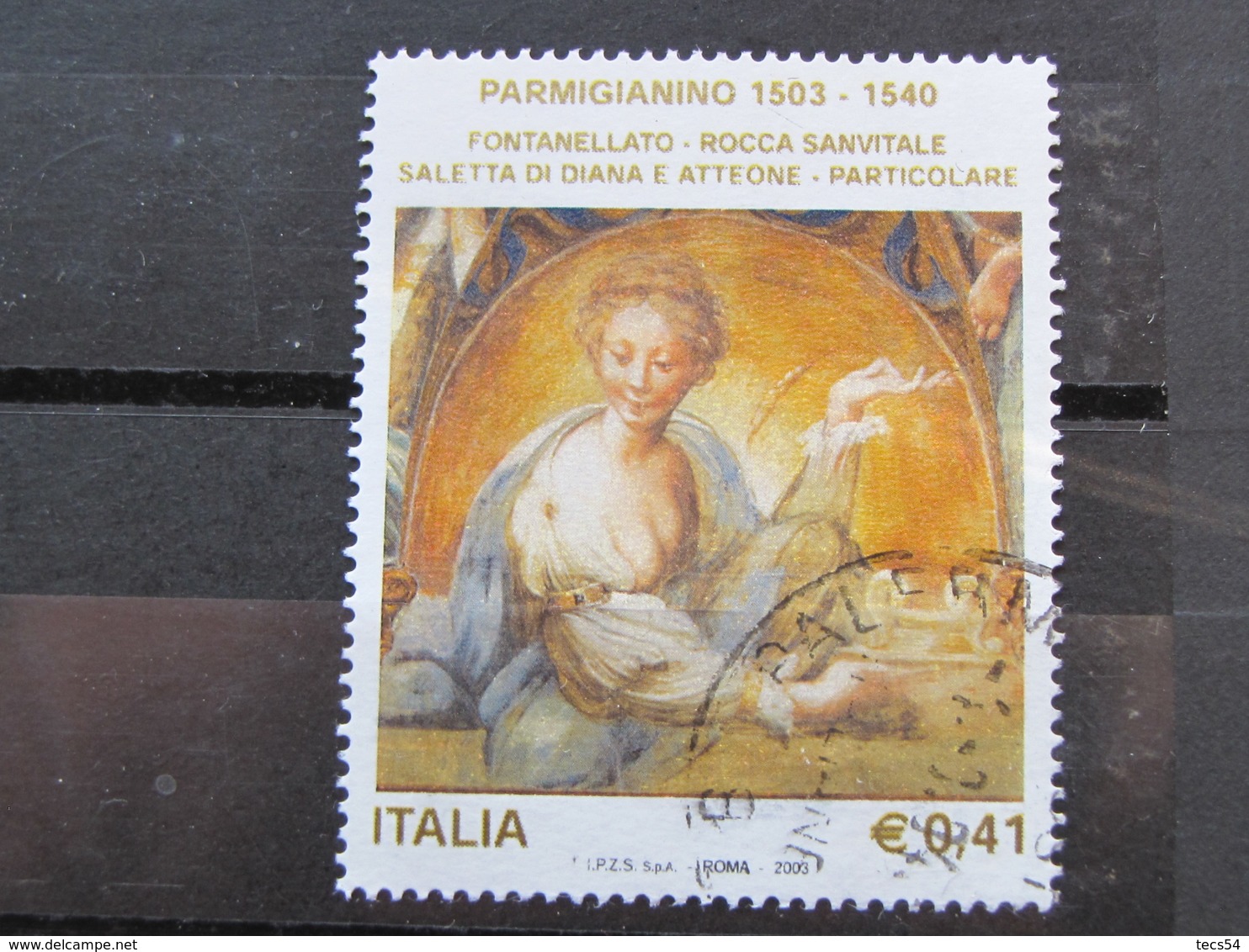 *ITALIA* USATI 2003 - 5° FRANCESCO MAZZOLA PARMIGIANINO - SASSONE 2699 - LUSSO/FIOR DI STAMPA - 2001-10: Usati