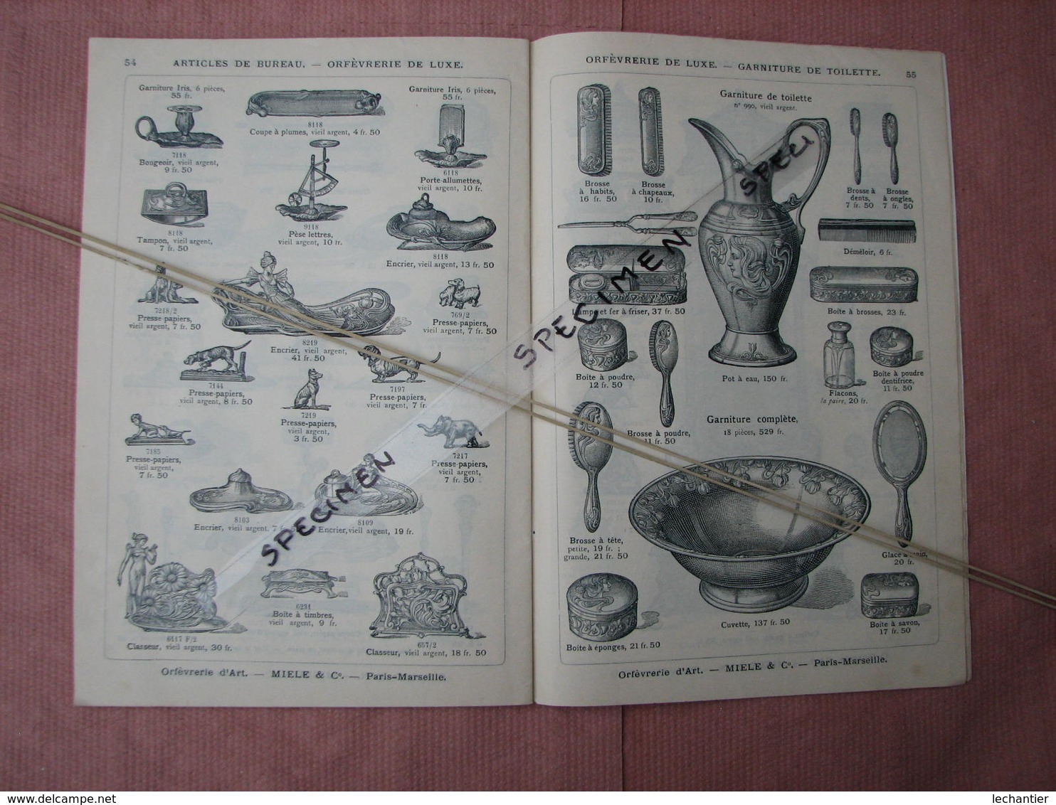 Orfevrerie MIELE et Cie. 1904 catalogue 64 pages 16X24 voir les clichés tous styles dont Art Déco TBE