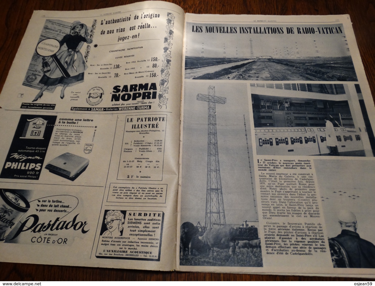 Le Patriote Illustré N°44 Du 03/11/1957.Expo 58:chronique,les Réfugiés Hongrois En Belgique,le Reflux......Stalingrad. - Informations Générales