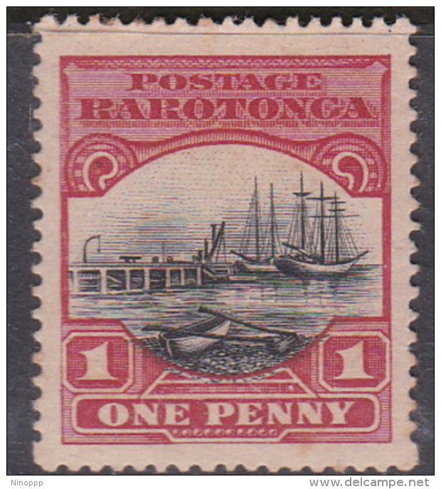 Cook Islands  SG 82 1924 1d Black And Carmine Mint - Cookeilanden