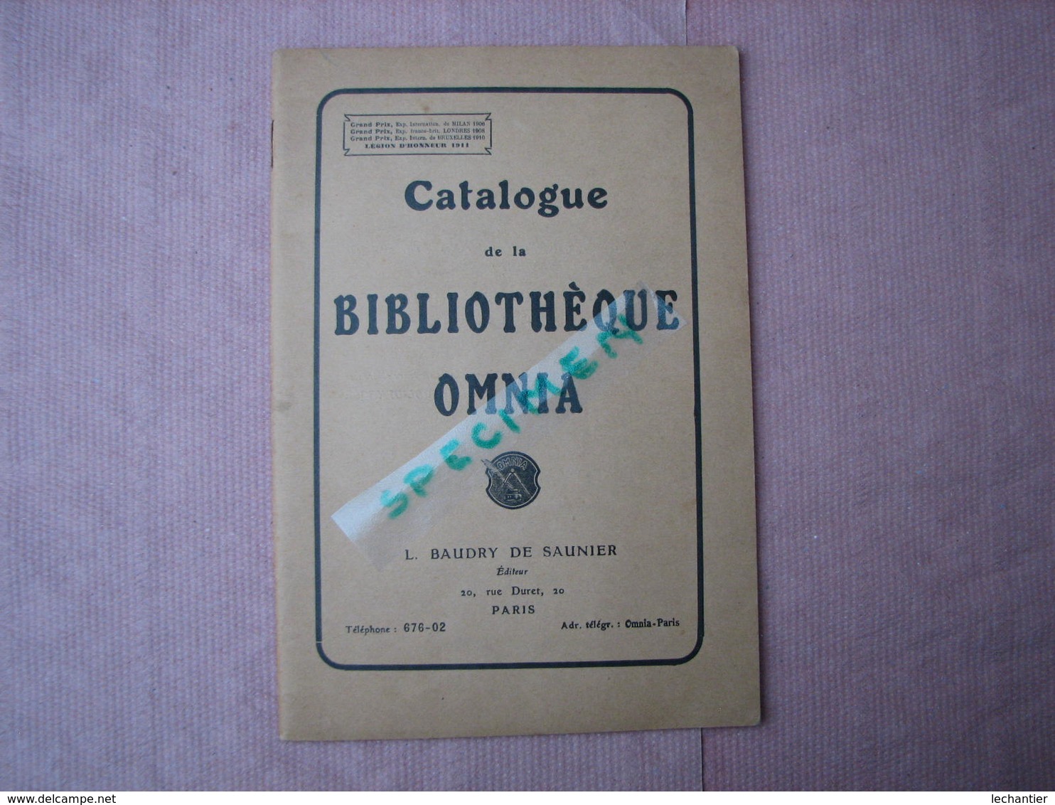 Catalogue De La Bibliothèque OMNIA 1911 "manuel Juridique De L'automobiliste,un Tour De Manivelle Et L'on Part, Etc... - Automobile