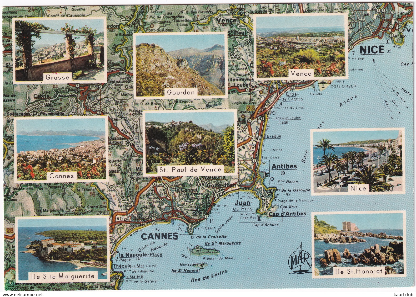 La Cote D'Azur - D'après Carte Michelin  No. 84 - (Nice,Grasse, Lle Ste Marguerite & St. Honorat Etc. - France) - Andere & Zonder Classificatie