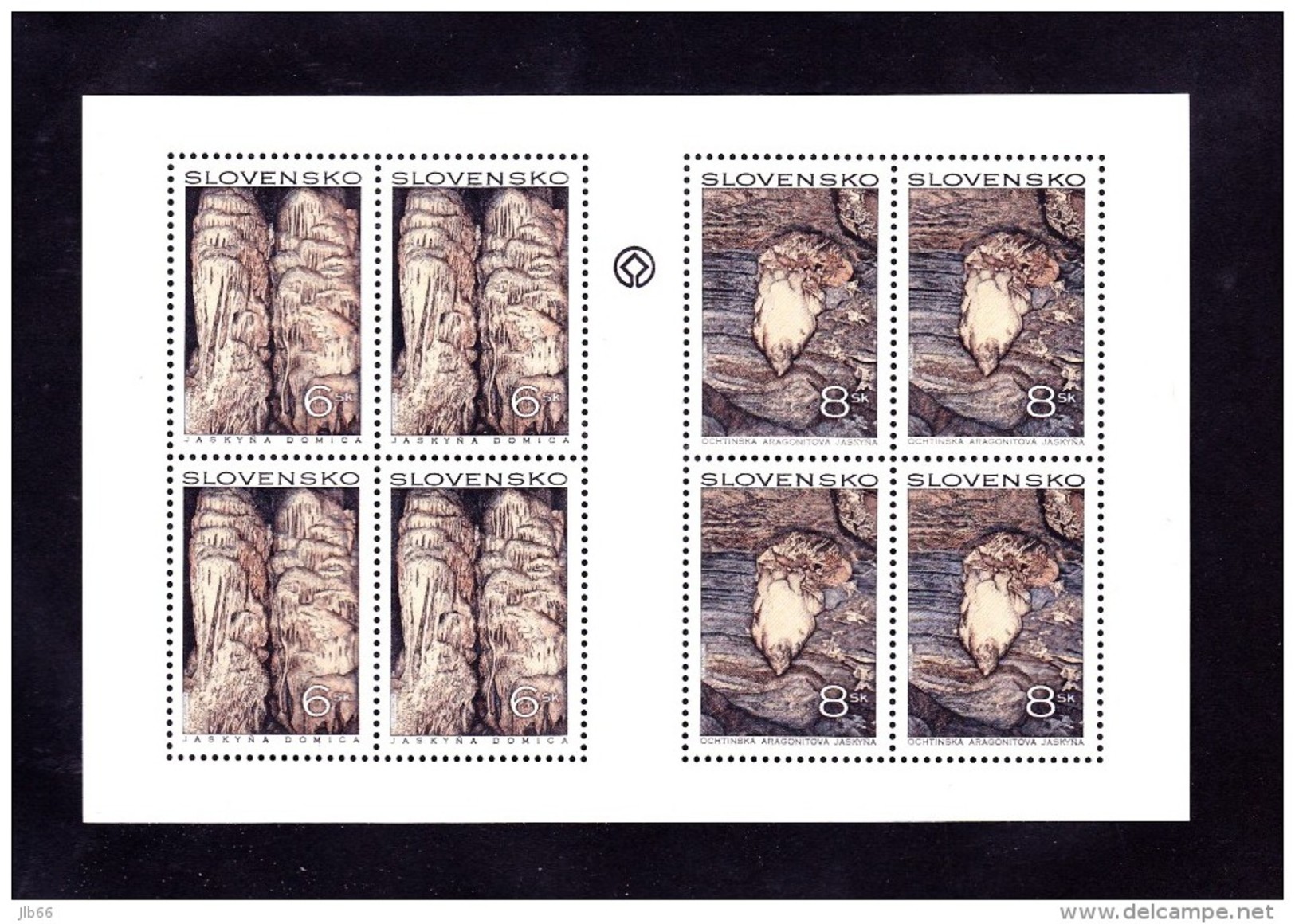 Bloc 1997  De 4X2  Timbres Grottes Stalactites YT 238/239 Neufs /  Sheet 1997 Mint Mi 280/281 Höhlen - Blocs-feuillets