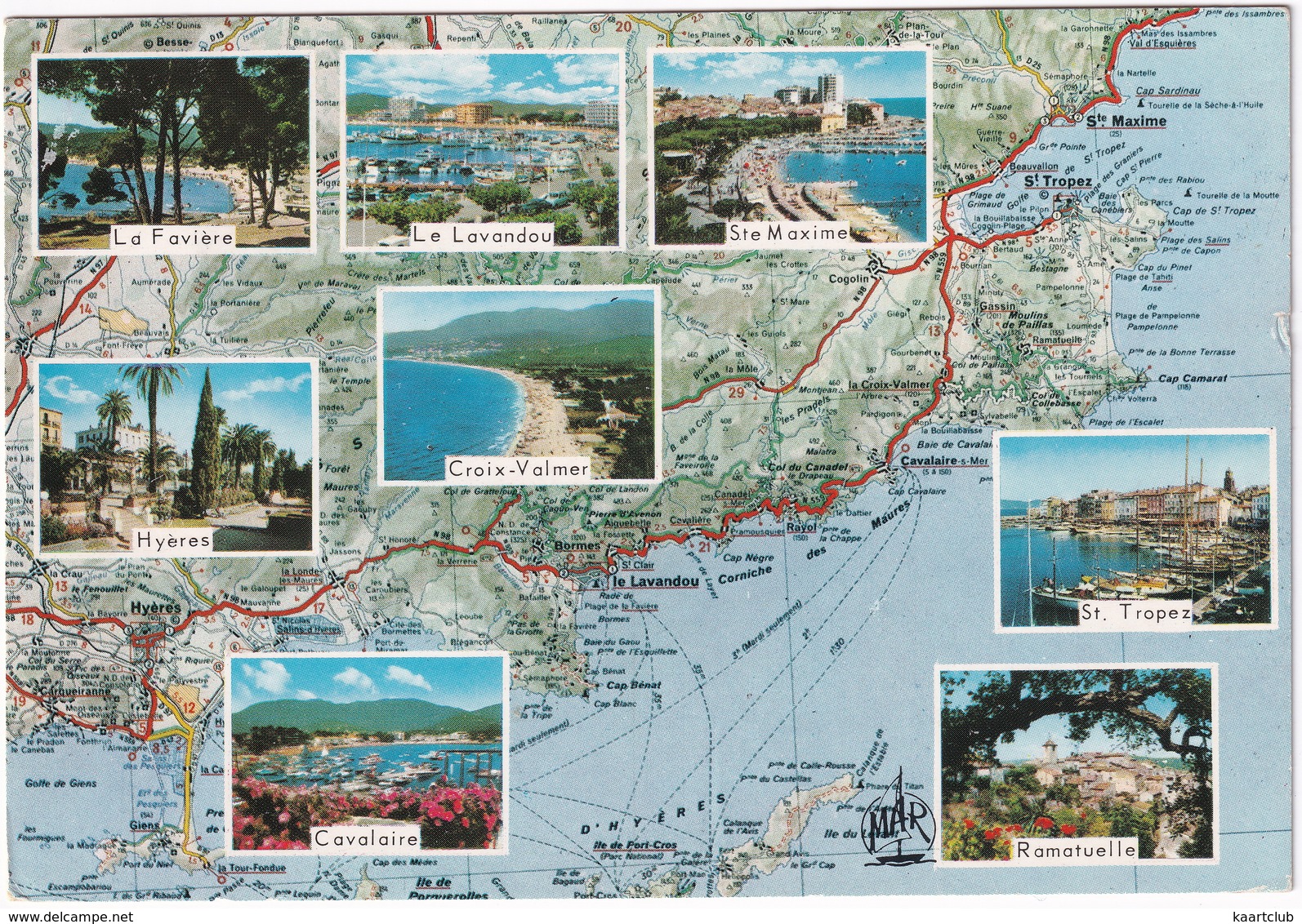 La Cote D'Azur Varoise - D'après Carte Michelin  No. 84 - (Sainte Maxime, Ramatuelle, Croix Valmer Etc., France) - Andere & Zonder Classificatie