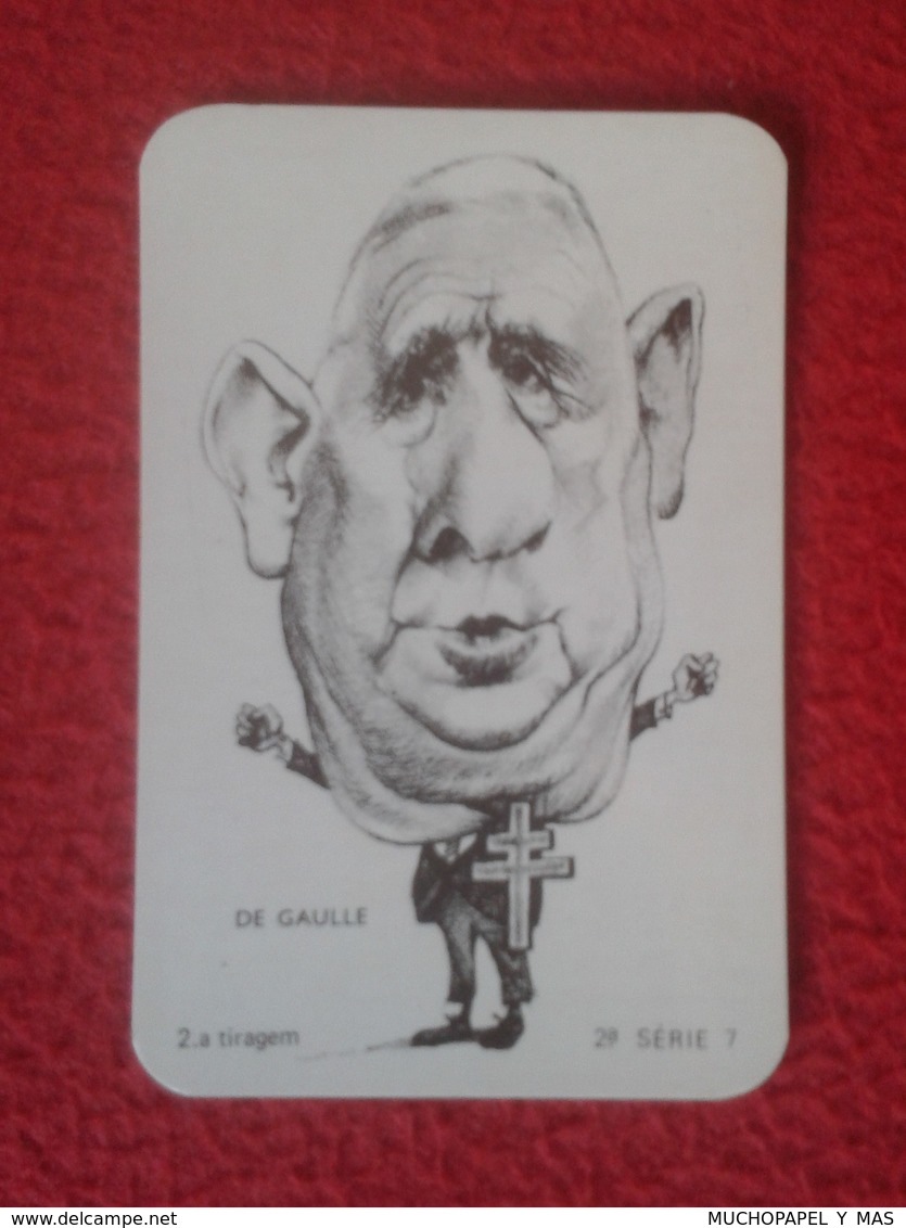 CALENDARIO DE BOLSILLO CALENDAR PORTUGAL ? CARICATURAS DE POLÍTICOS CARICATURA CARICATURE CARTOON CHARLES GAULLE FRANCE - Petit Format : 1981-90