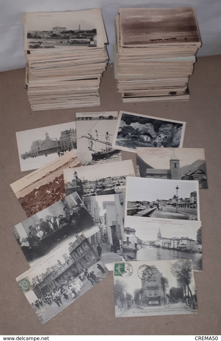 Lot De 1000 Cartes Postales Anciennes: CPA: France, Pas De Paris, Ni Lourdes. - 500 CP Min.