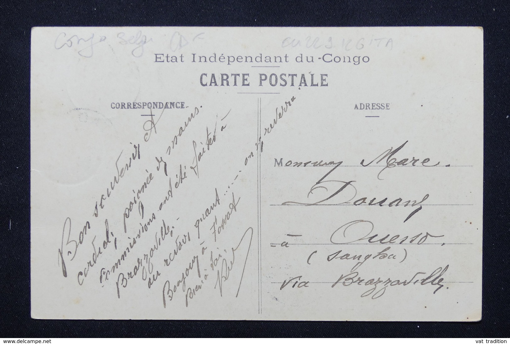 CONGO BELGE - Affranchissement De Matadi Sur Carte Postale Pour Brazzaville - L 20894 - Ungebraucht