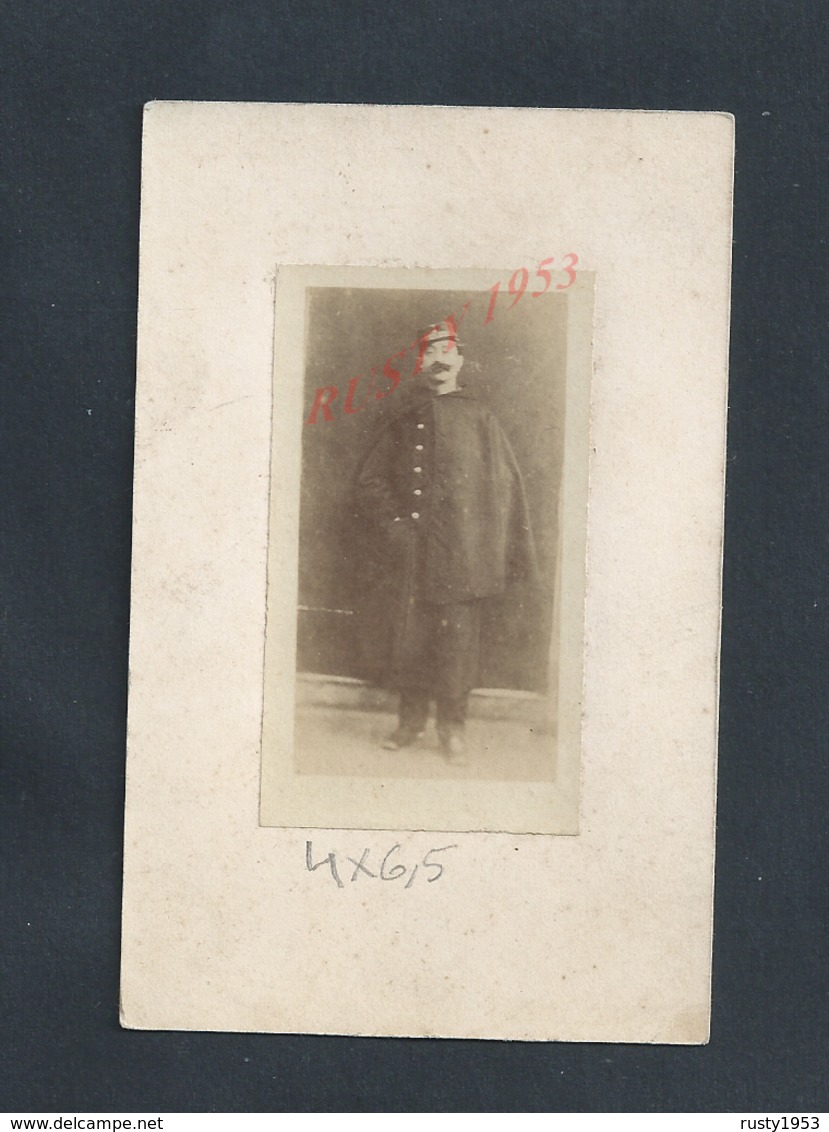 MILITARIA TYPE CDV CARTE VISITE 4X6,5 SOLDAT ? NON ECRITE : - Cartes De Visite