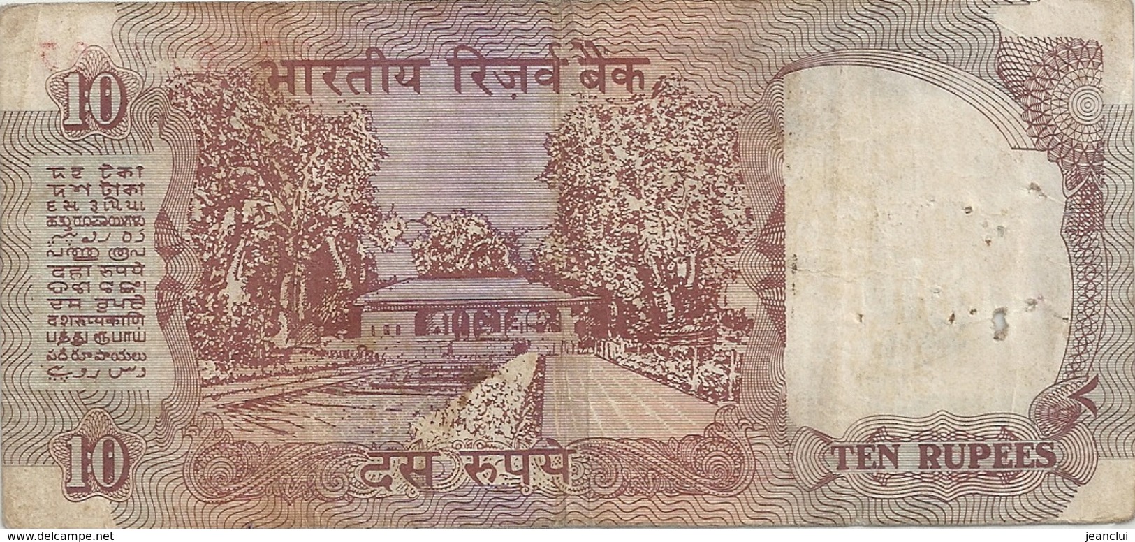 RESERVE BANK OF INDIA . 10 RUPPEES .  1992  .  N° 22T 6J7186   .  2 SCANES - Inde