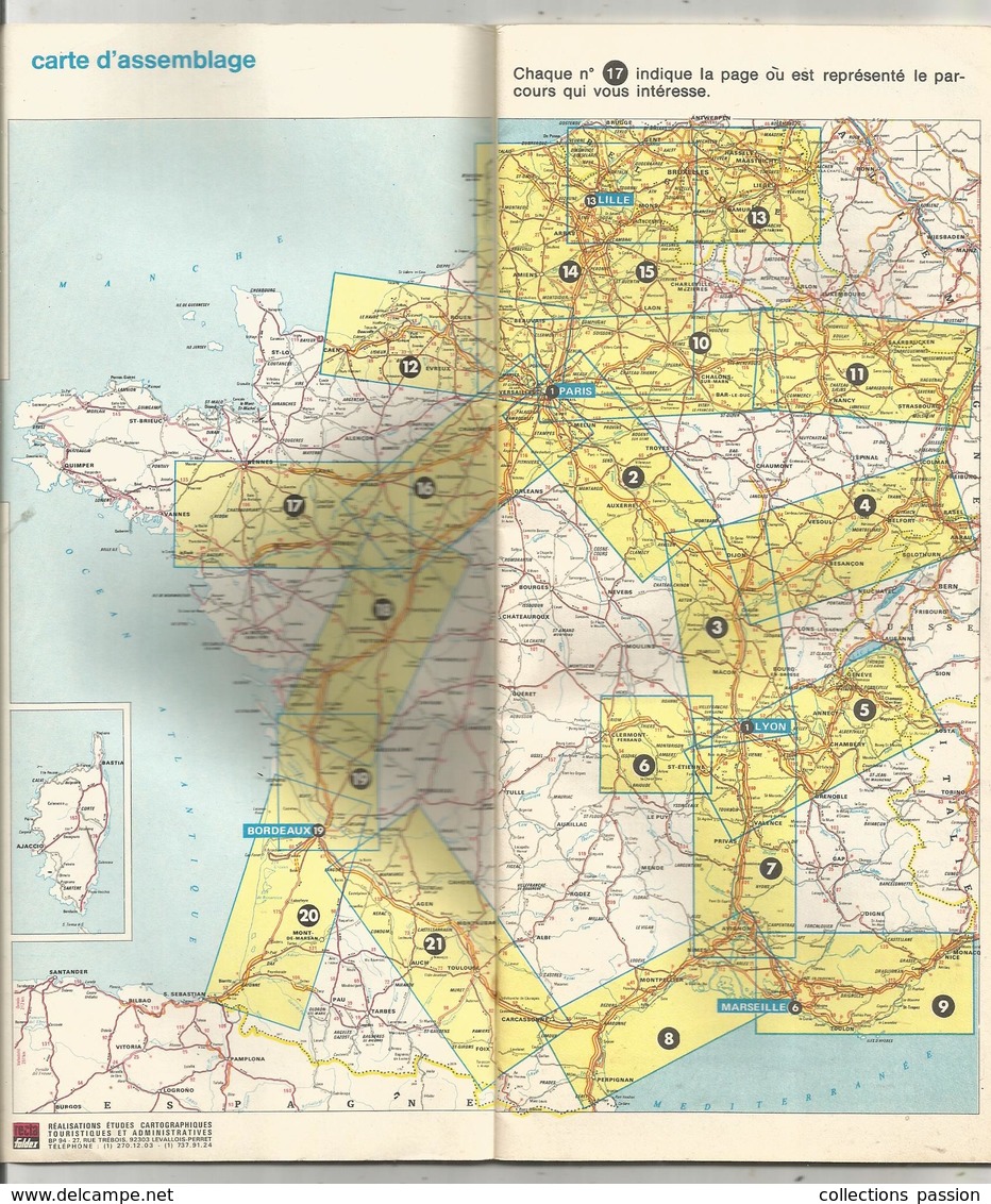 Carte Routiére , Guide Des Autoroutes ,TOTAL , 34 Pages  , 1981 , 3 Scans , Frais Fr 3.15 E - Roadmaps