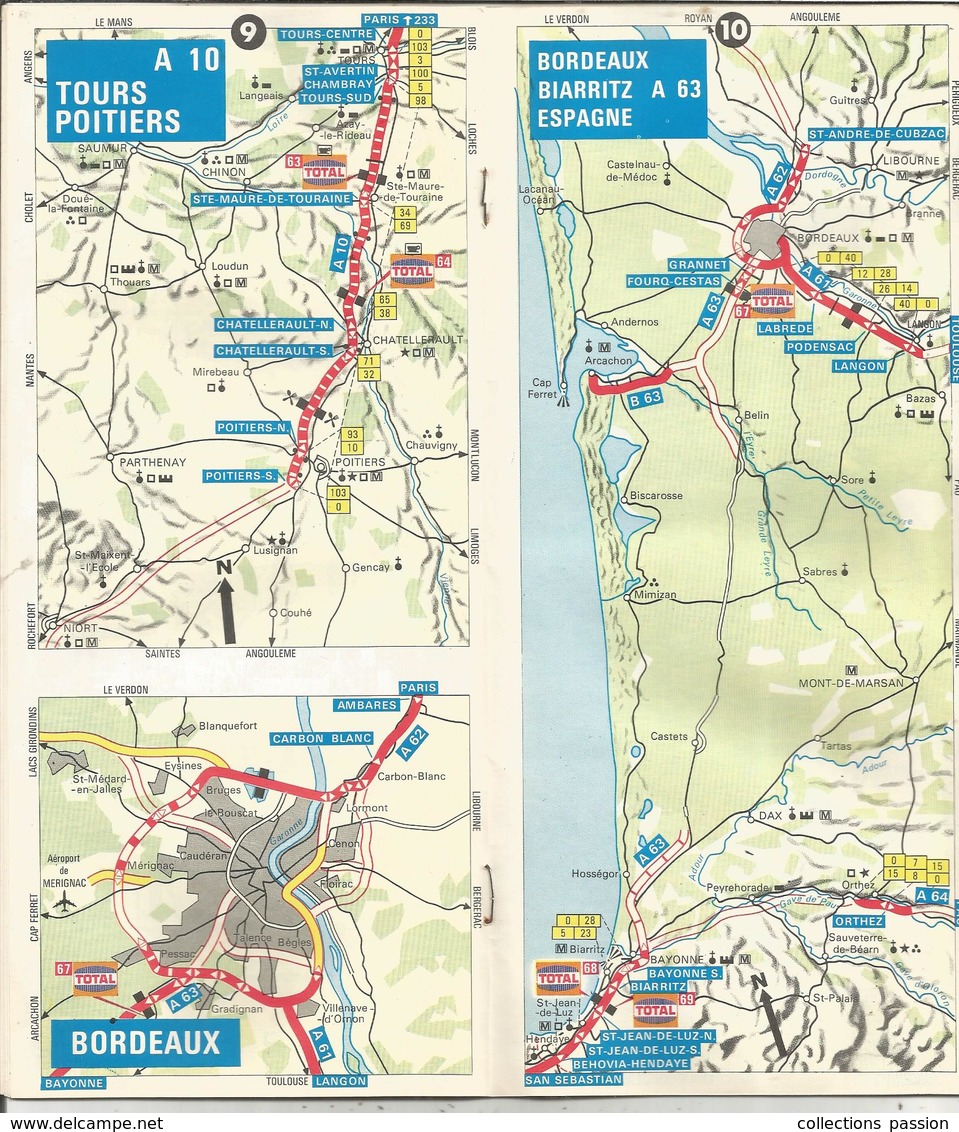 Carte Routiére , Guide Des Autoroutes , COMBASTET , IGN , 22 Pages  , 1977 , 3 Scans , Frais Fr 3.15 E - Roadmaps