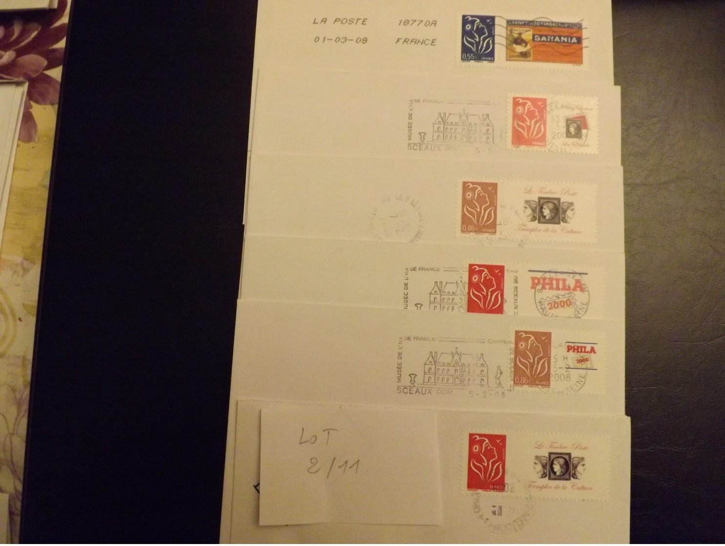 (L2-11) Timbres  PERSONNALISES Marianne Lamouche Sur  6 Lettres   Tres Bon Etat - Autres & Non Classés