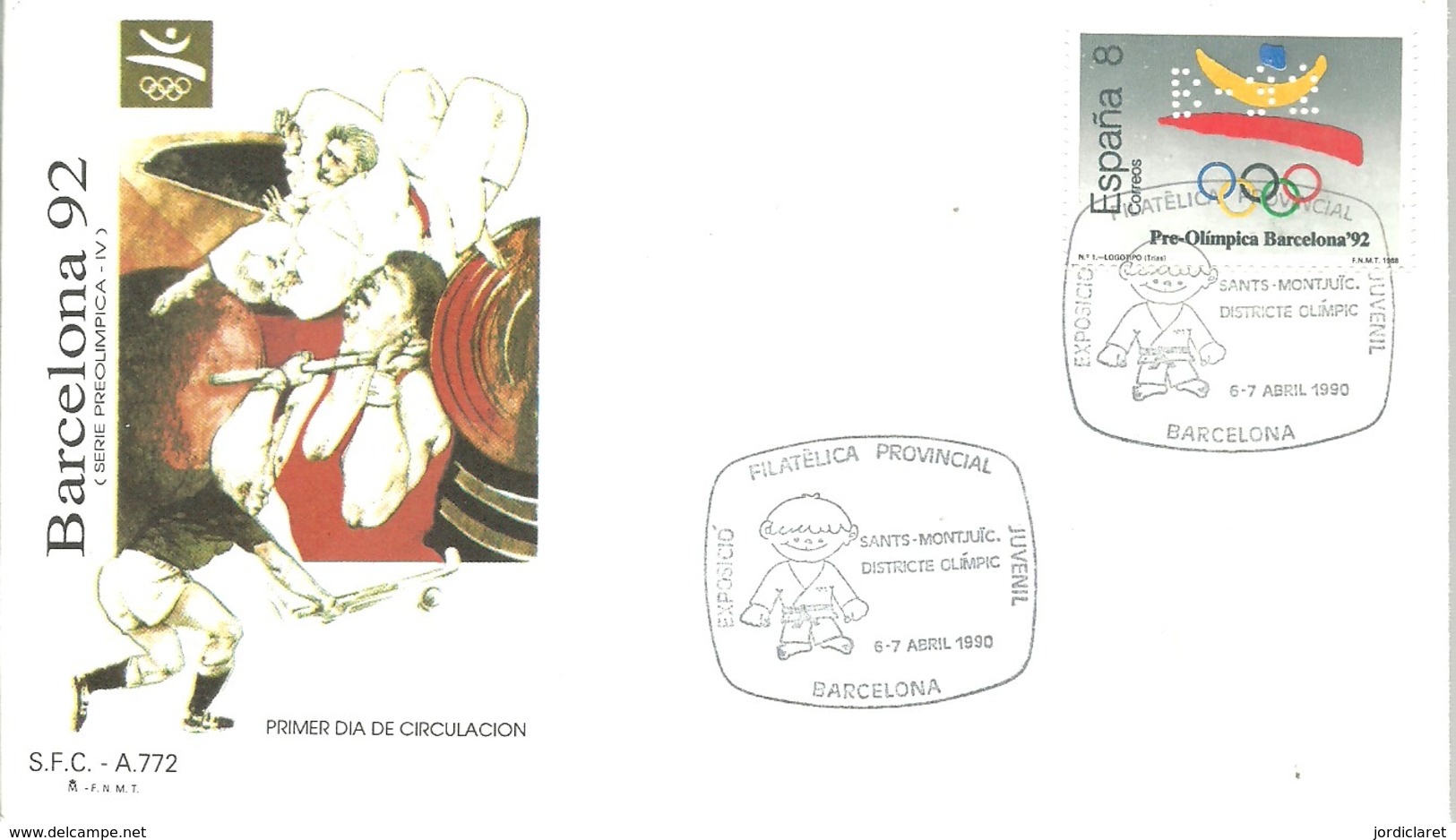 POSTMARKET ESPAÑA  STAMP DRILL - Verano 1992: Barcelona