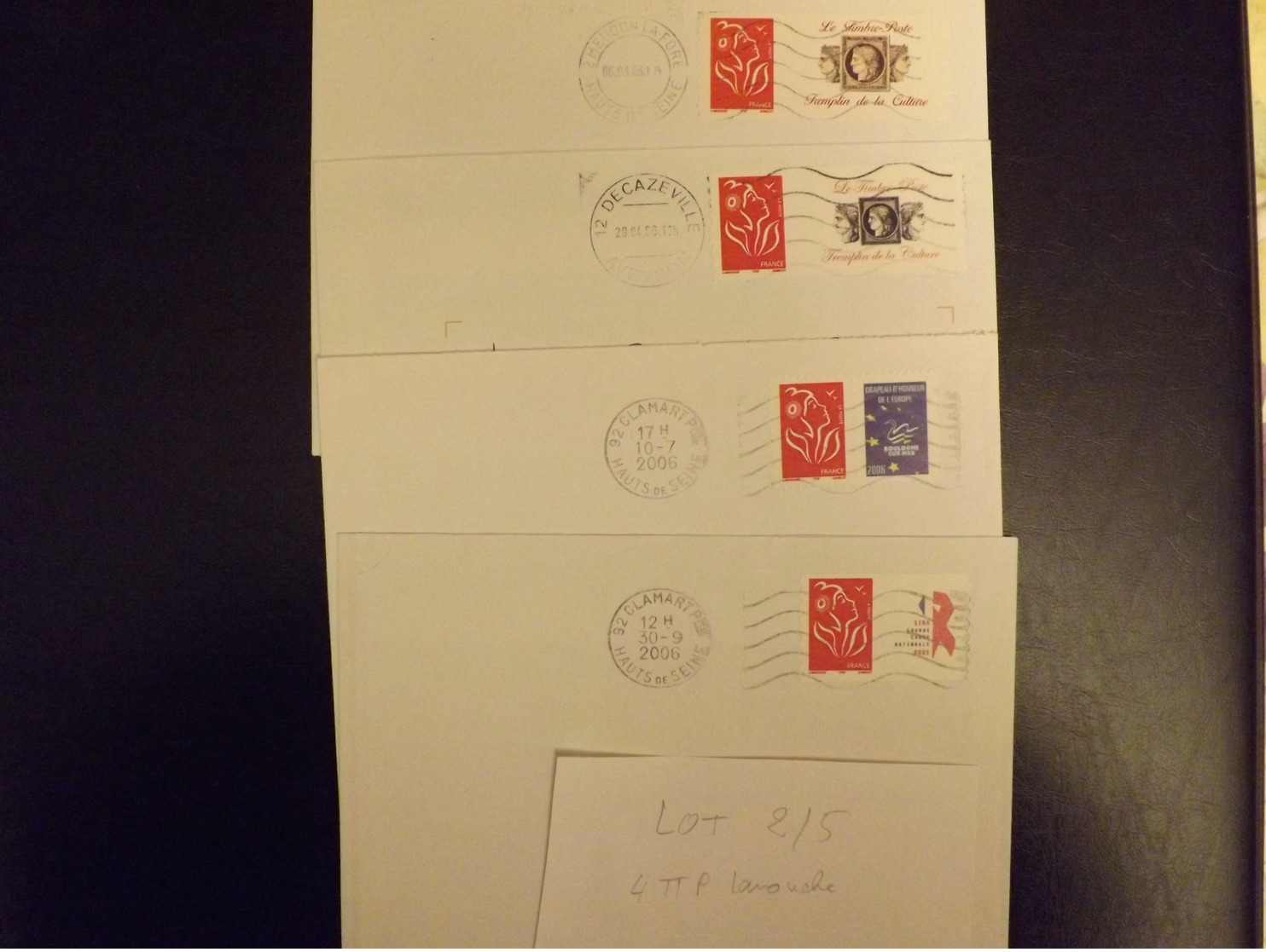 (L2-5) Timbres  PERSONNALISES Marianne Lamouche Sur  4 Lettres  Tres Bon Etat - Autres & Non Classés