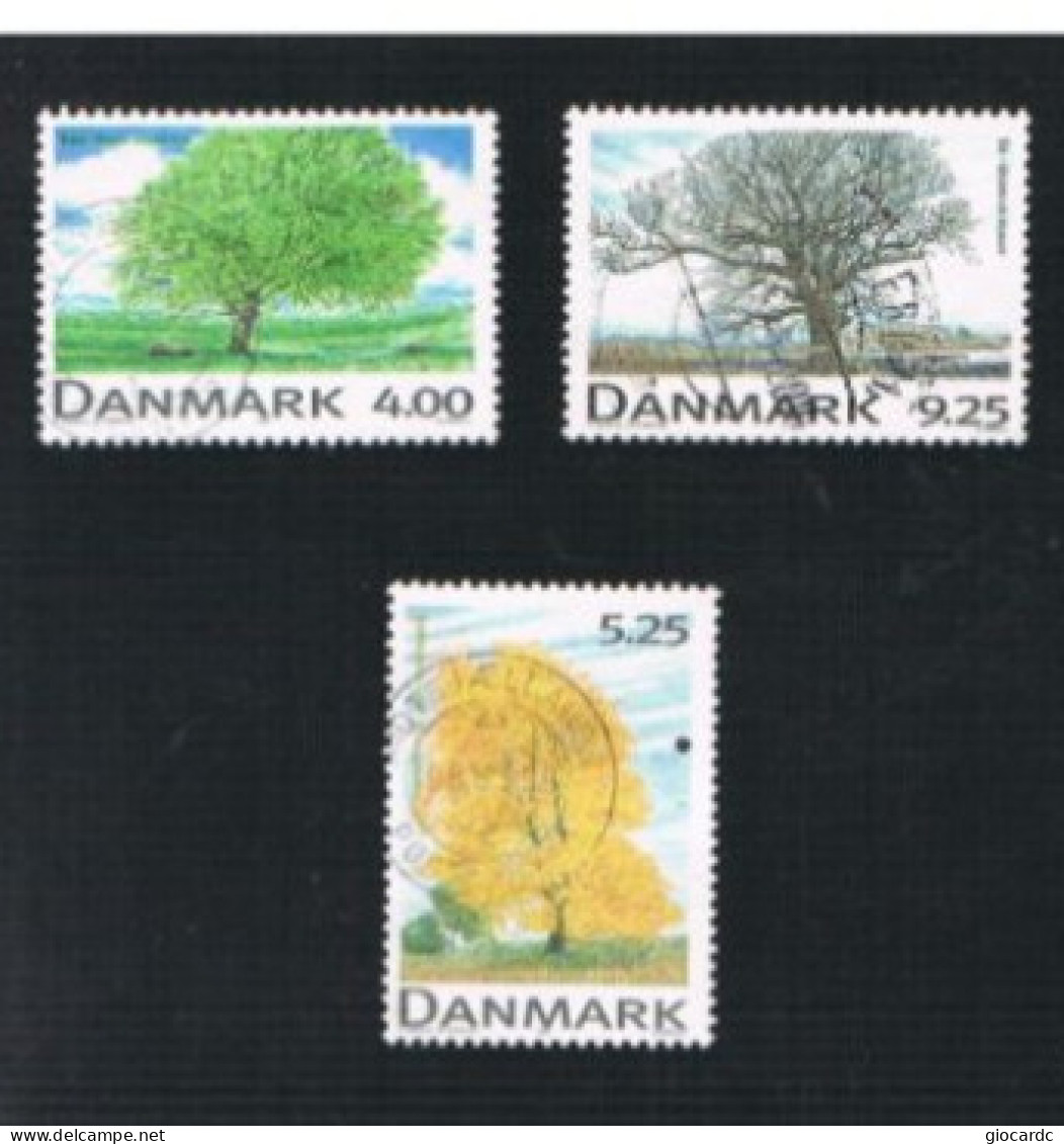 DANIMARCA (DENMARK)  -   SG 1159.1162 -  1999  DECIDUOSUS TREES  (COMPLET SET OF 4)         - USED ° - Usati