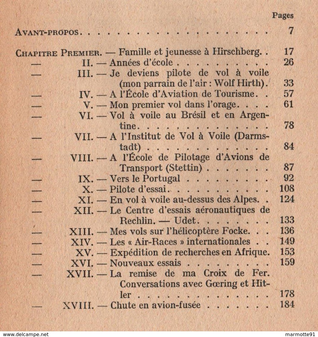 AVENTURES EN PLEIN CIEL DU PLANEUR A L AVION FUSEE PAR H. REITSCH PILOTE D ESSAI CIVIL MILITAIRE REICH - Aviation