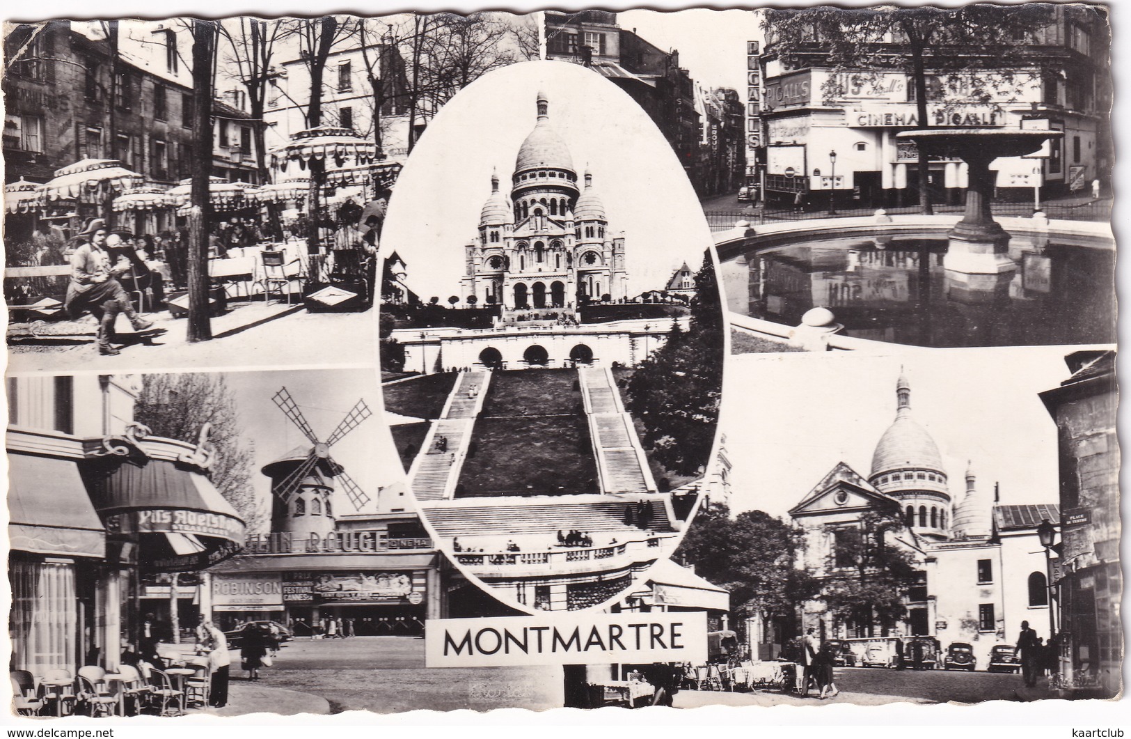 Montmartre: FORD VEDETTE, VW 1200 KÄFER/COX, CITROËN TRACTION AVANT - Cinema Pigalle, Moulin Rouge, Napoléon  - (Paris) - Toerisme