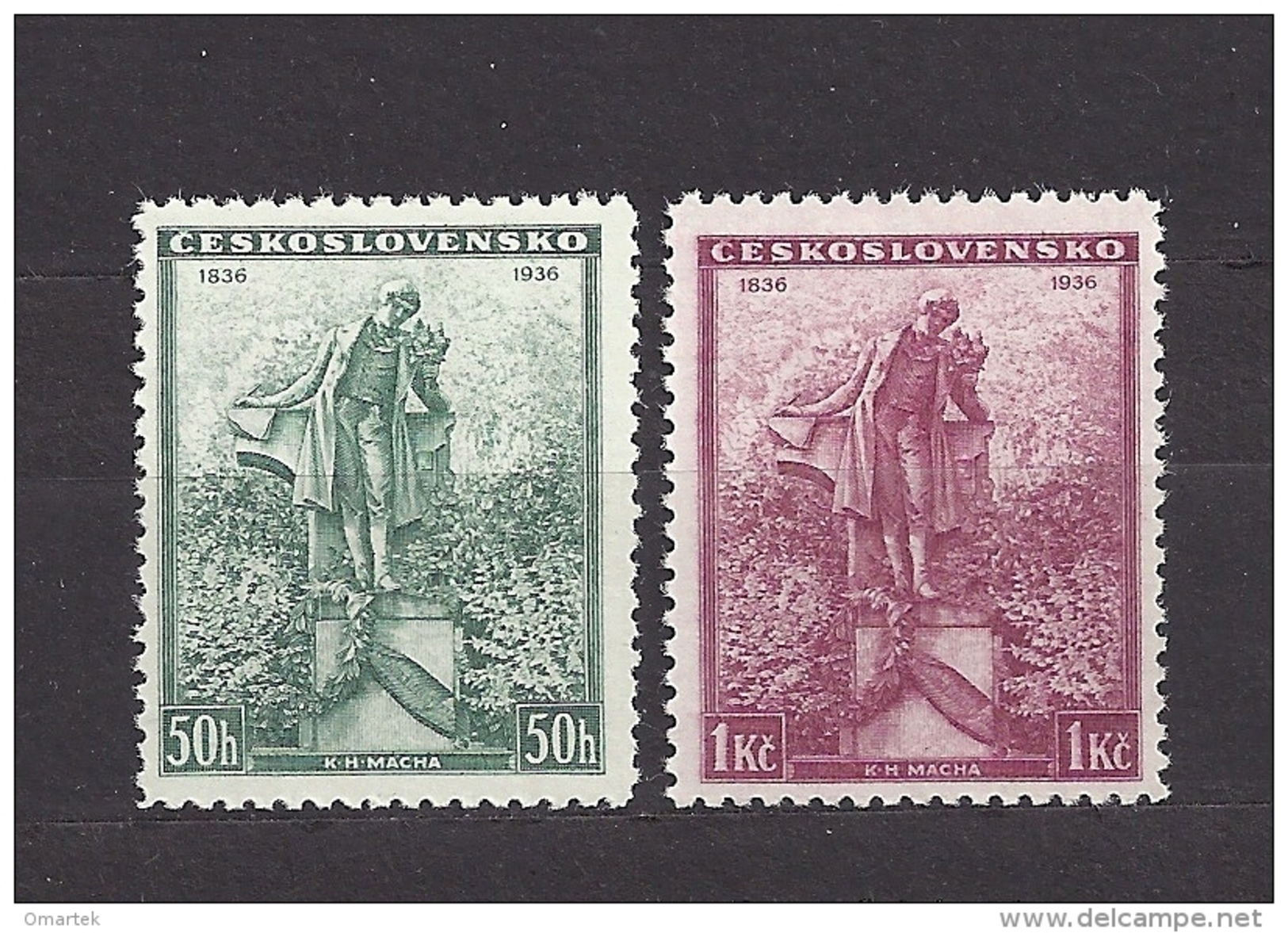 Czechoslovakia 1936 MNH ** Mi 345-346 Sc 213-214 K.H.Macha. - Neufs