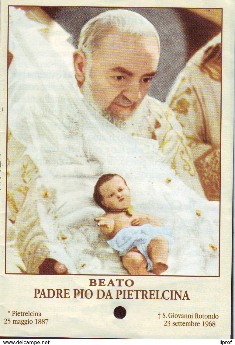 Reliquia Del Beato Padre Pio  , Santino Pieghevole Con Preghiera - Godsdienst & Esoterisme