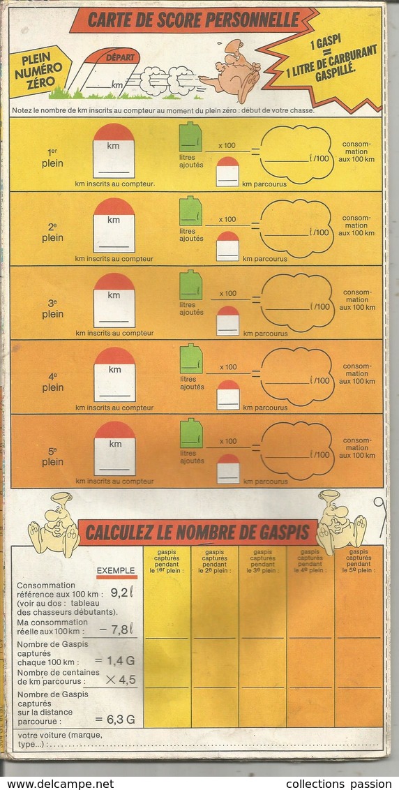 Publicité, Agence Pour Les économies D'ENERGIE, Concours Grande Chasse Au Gaspi, Carte Routiére,4 Scans, Frais Fr 3.95 E - Publicités