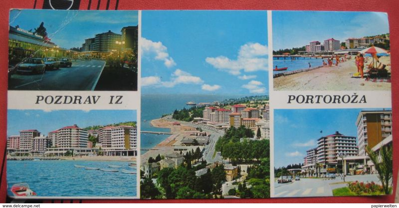 Piran Portorož / Pirano Portorose: Mehrbildkarte / Nachgebühr / Nachporto 8010 Graz Format: Ca 21,0 X 10,3 Cm - Slovénie