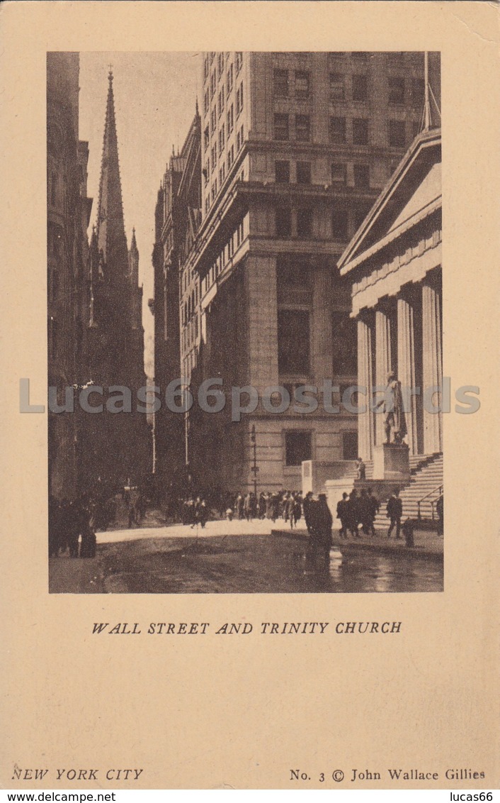New York - Trinity Church And Wall Street - Wall Street
