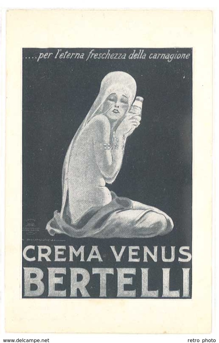 Cp En F.M. Avec Collage Ajouté Devant : Crema Venus Bertelli ( Dudovich ) - Other & Unclassified