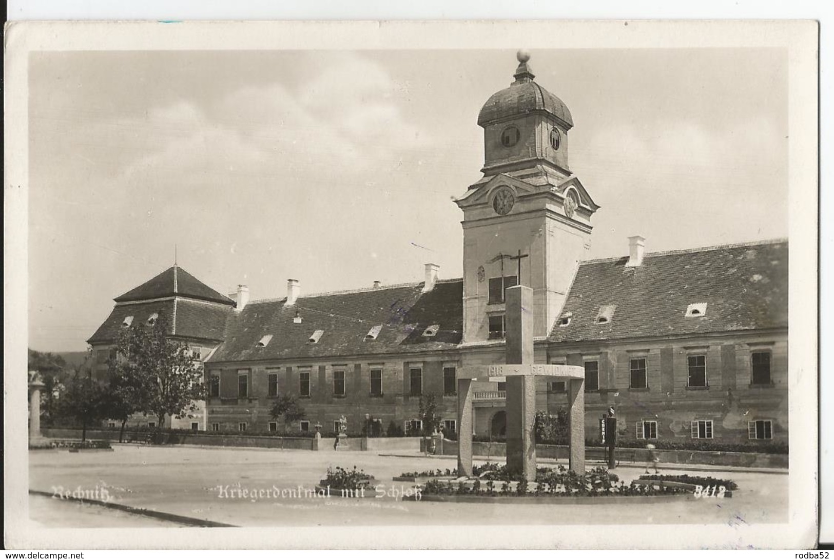 CPSM - Rechnitz Kriegerdenkmal Mit Schloss - Oberwart