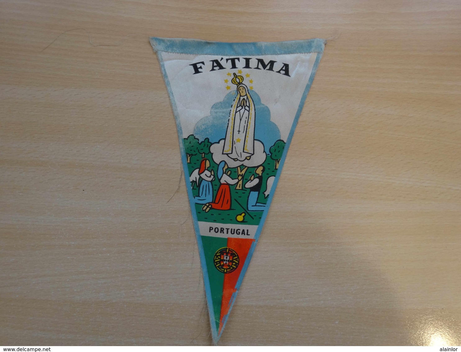 Tourist Pennant PORTUGAL FATIMA (vintage Years 60) - (Fanion - Wimpel - Vaantje - Banderin) - Obj. 'Souvenir De'