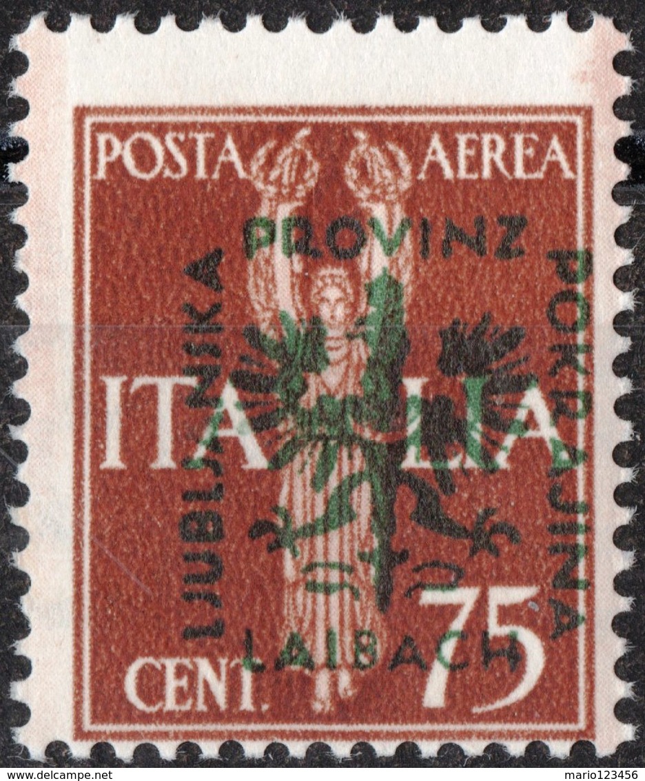 GERMANIA, TERRITORI OCCUPATI, LUBIANA, POSTA AEREA, AIRMAIL, 1944, FRANCOBOLLO NUOVO (MNH**), Mi 23, Sg 86, Scott NC13 - Lubiana