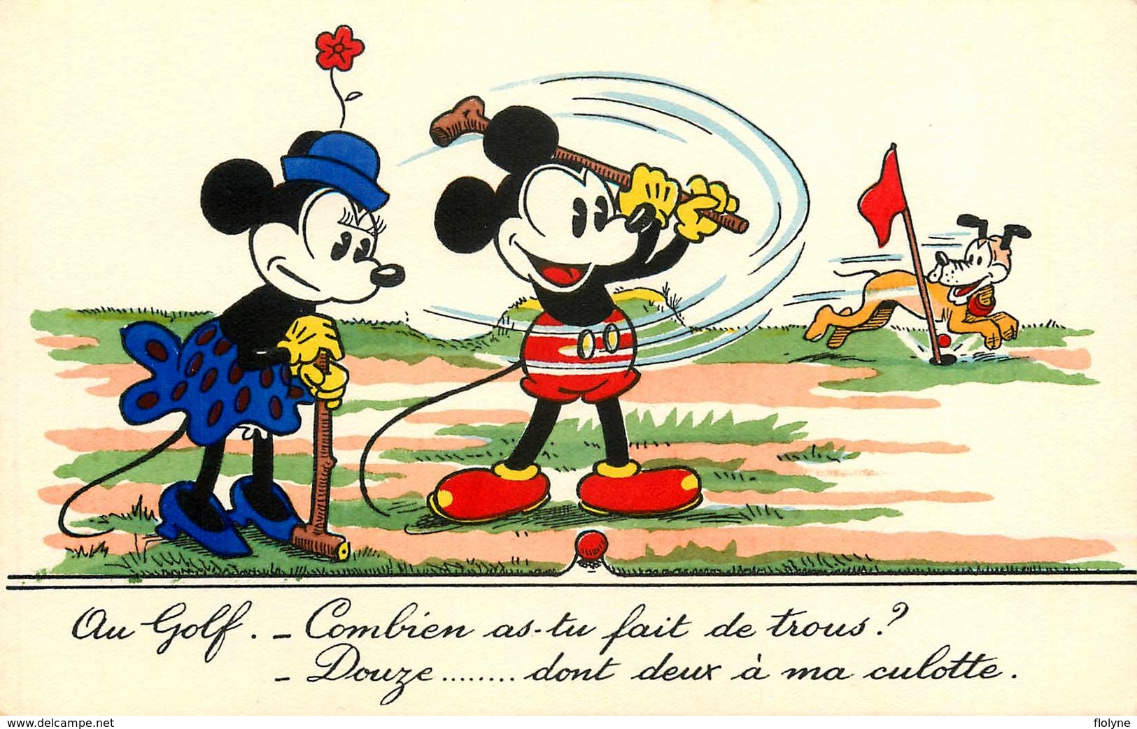 Walt DISNEY - Mickey Mouse - " Au Golf " - Link Links - Editions E. Séphériades - Autres & Non Classés