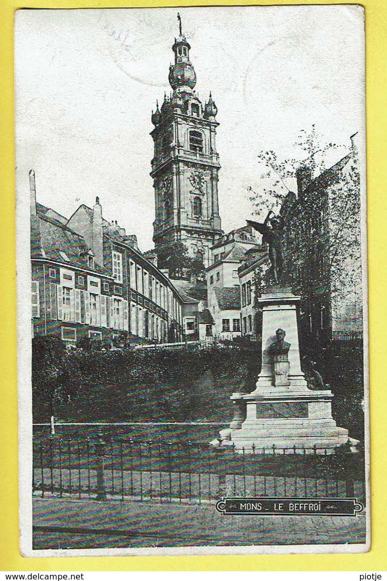 * Mons - Bergen (Hainaut - La Wallonie) * Le Belfroi, Belfort, Statue, Monument, Rare, Old, CPA, Unique - Mons