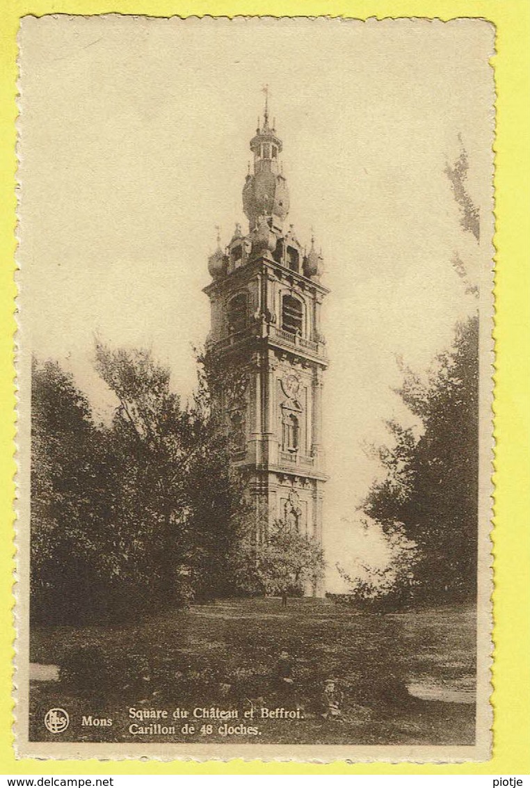 * Mons - Bergen (Hainaut - La Wallonie) * (Nels, Ern Thill) Square Du Chateau Et Belfroi, Carillon De 48 Cloches, Rare - Mons