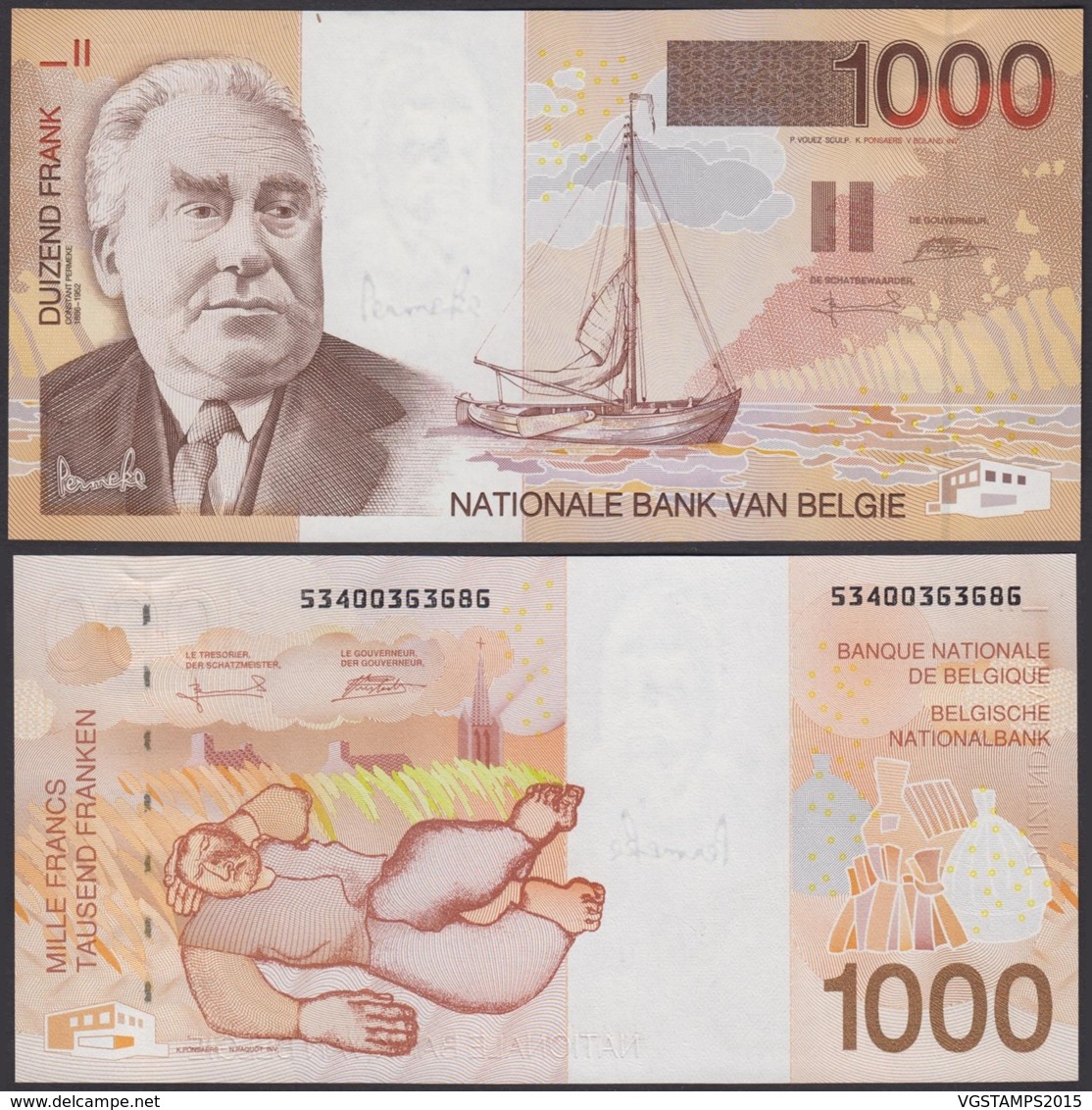 Billet De 1000 Francs Constant Permeke - Neuf ( FDC)  (DD) DC1479 - 1000 Francs