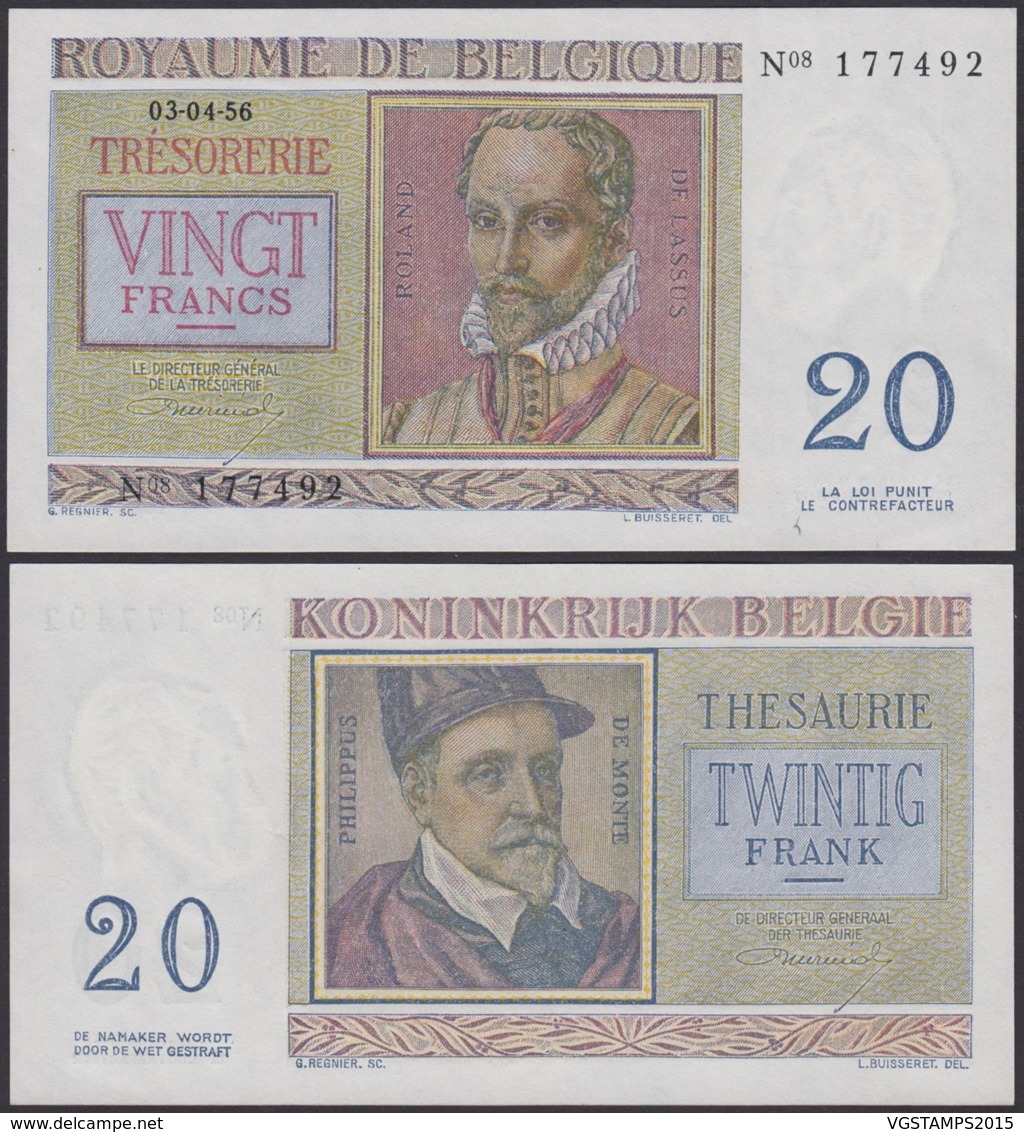 Billet De 20 Francs 03/04/56 - Roland De Lassus - Philippus De Monte - Neuf ( FDC)  (DD) DC1490 - Autres & Non Classés