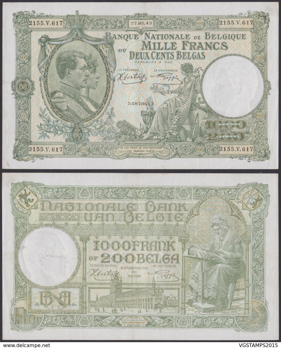 Billet De 1000 Francs 27/05/43 - Neuf ( FDC )  (DD) DC1501 - 1000 Francos-200 Belgas