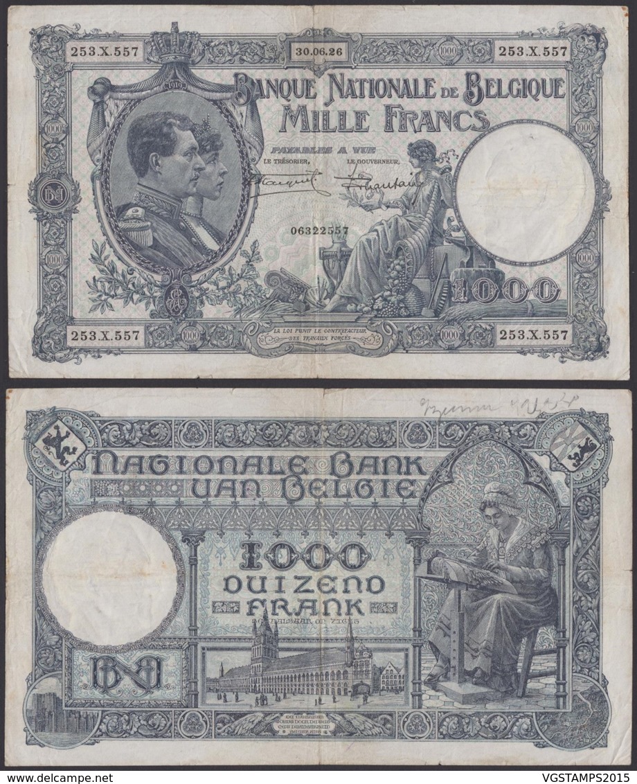 Billet De 1000 Francs 30/06/26  (DD) DC1502 - 1000 Francs & 1000 Francs-200 Belgas