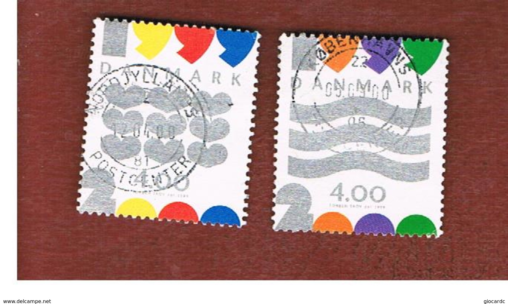 DANIMARCA (DENMARK)  -   SG 1185.1186   -  1999   NEW MILLENNIUM (COMPLET SET OF 2)       - USED ° - Usati