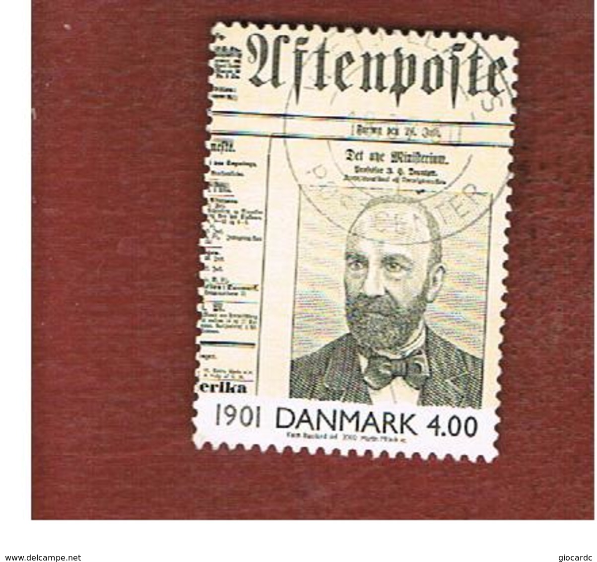 DANIMARCA (DENMARK)  -   SG 1187   -  2000   THE 20^ CENTURY: J.H. DEUNTZER       - USED ° - Usati