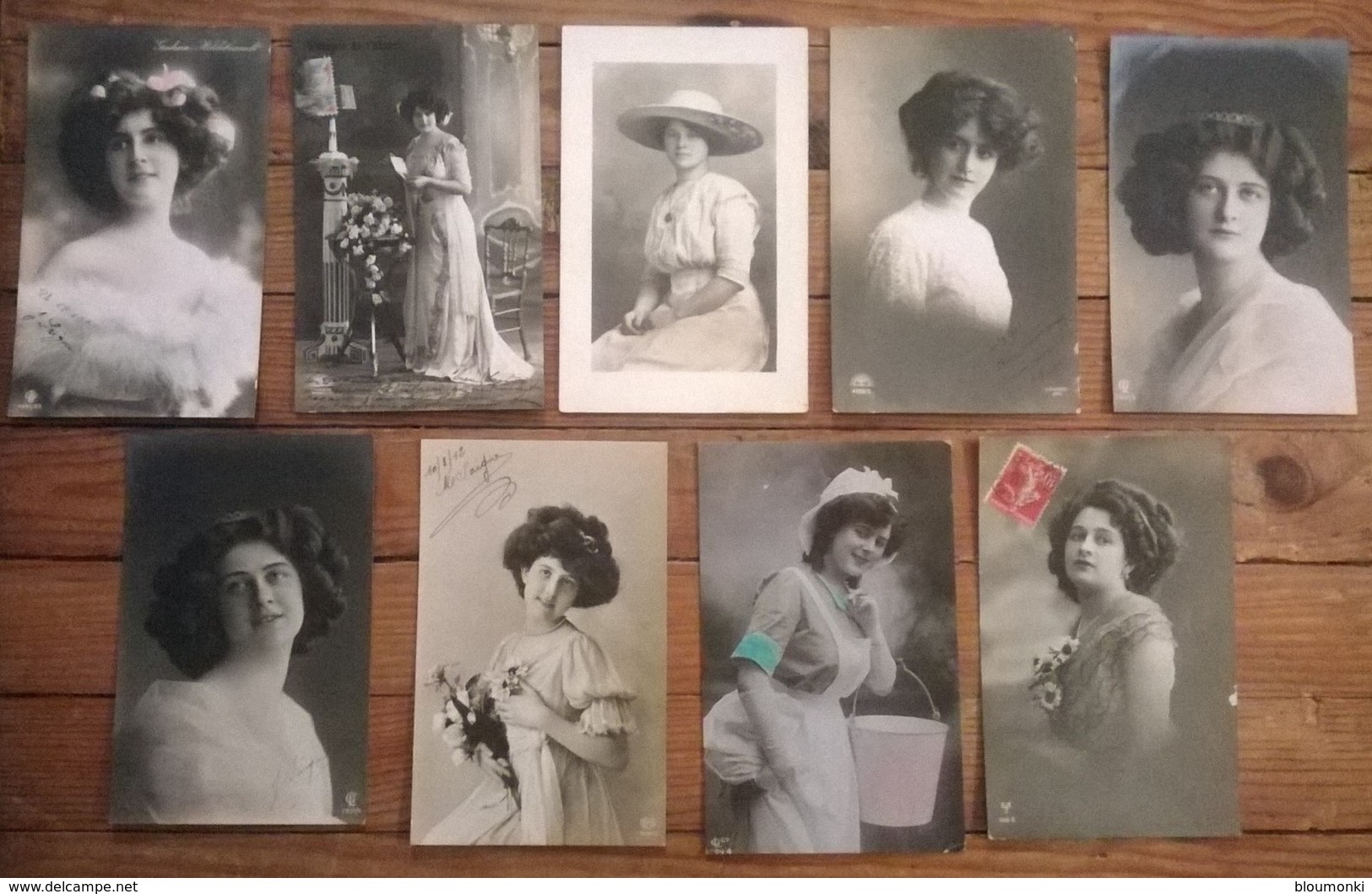 Lot De 9 Cartes Postales Anciennes / Portraits De Femmes - Femmes